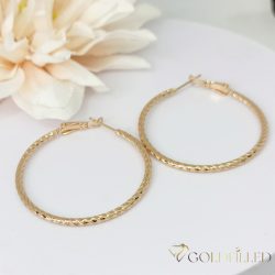 Goldfilled Antiallergén Karika Fülbevaló 40mm 18K Szín	